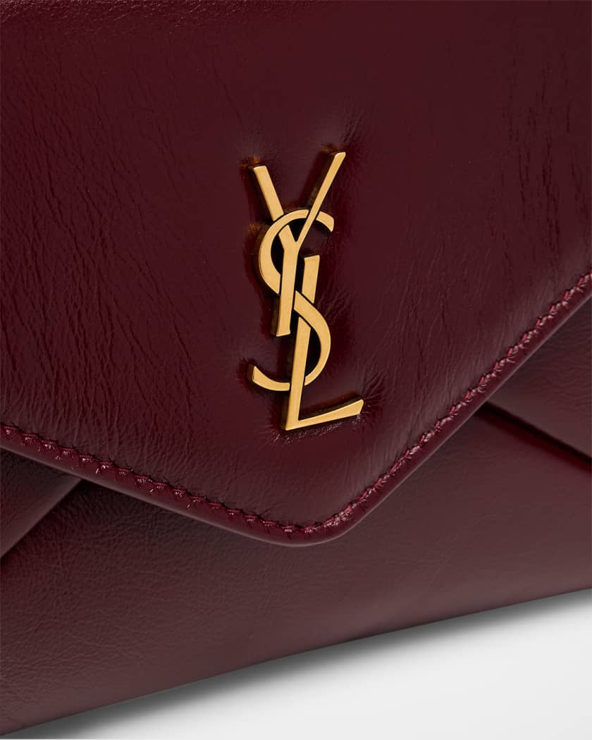 Small YSL Pouch Bag in Shiny Calfskin Leather