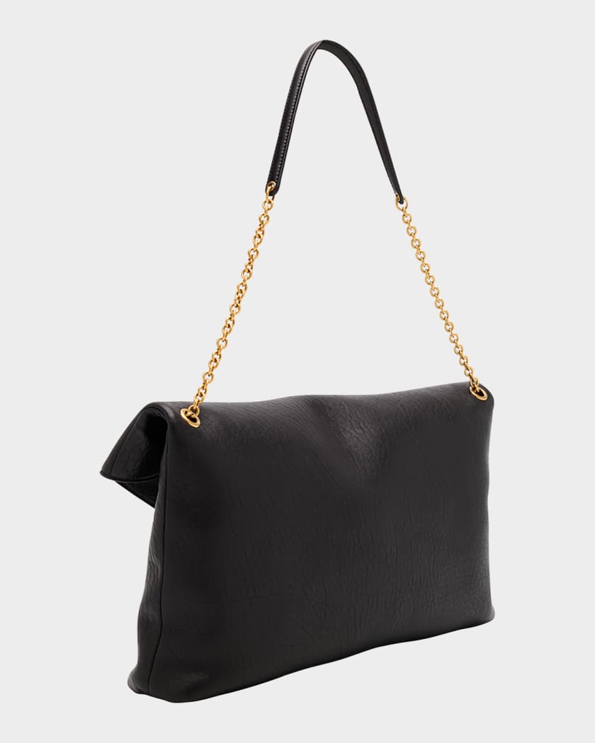 YSL Envelope Pouch Bag in Grained Leather