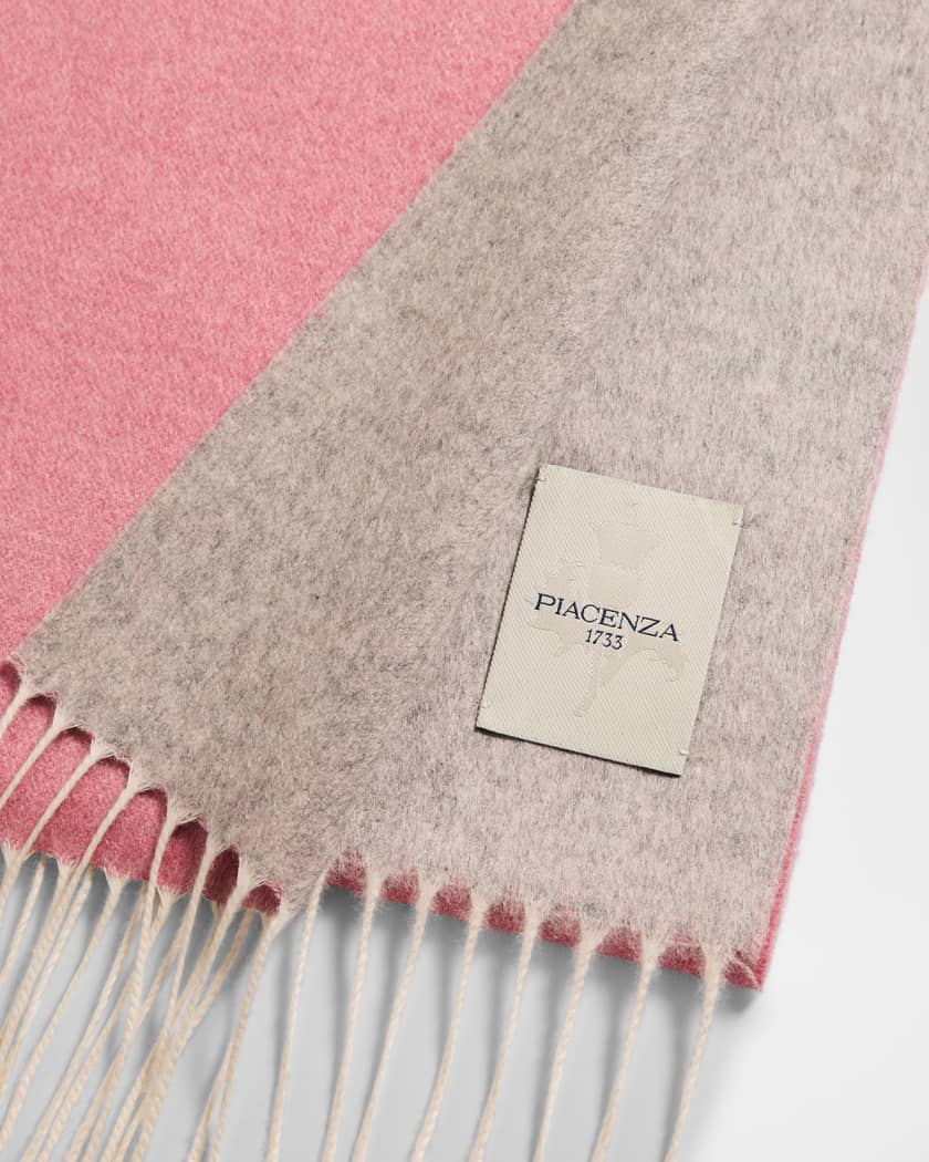 PIACENZA 1733 Men's Silk and Cashmere Double-Face Scarf | Neiman