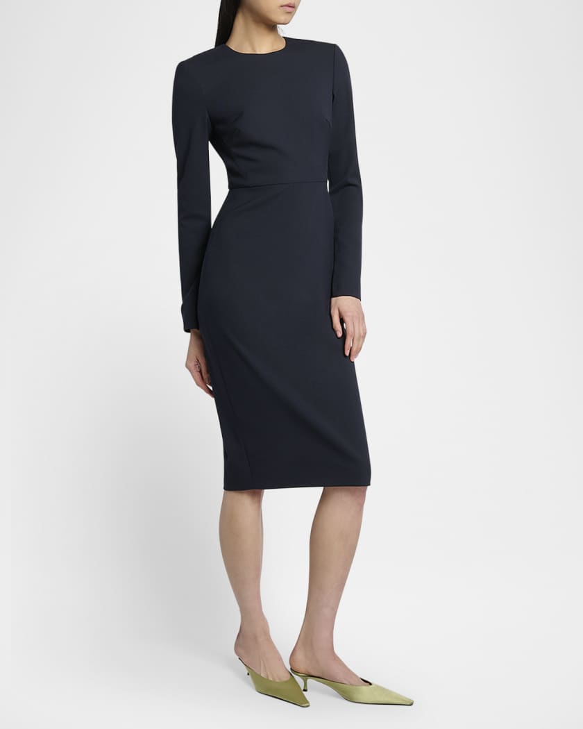 オールインワン・サロペット Victoria Beckham Fitted Midi Dress With Puff Sleeves And Designer Dresses & Gowns | Elegant Tailored Dresses & Gowns
