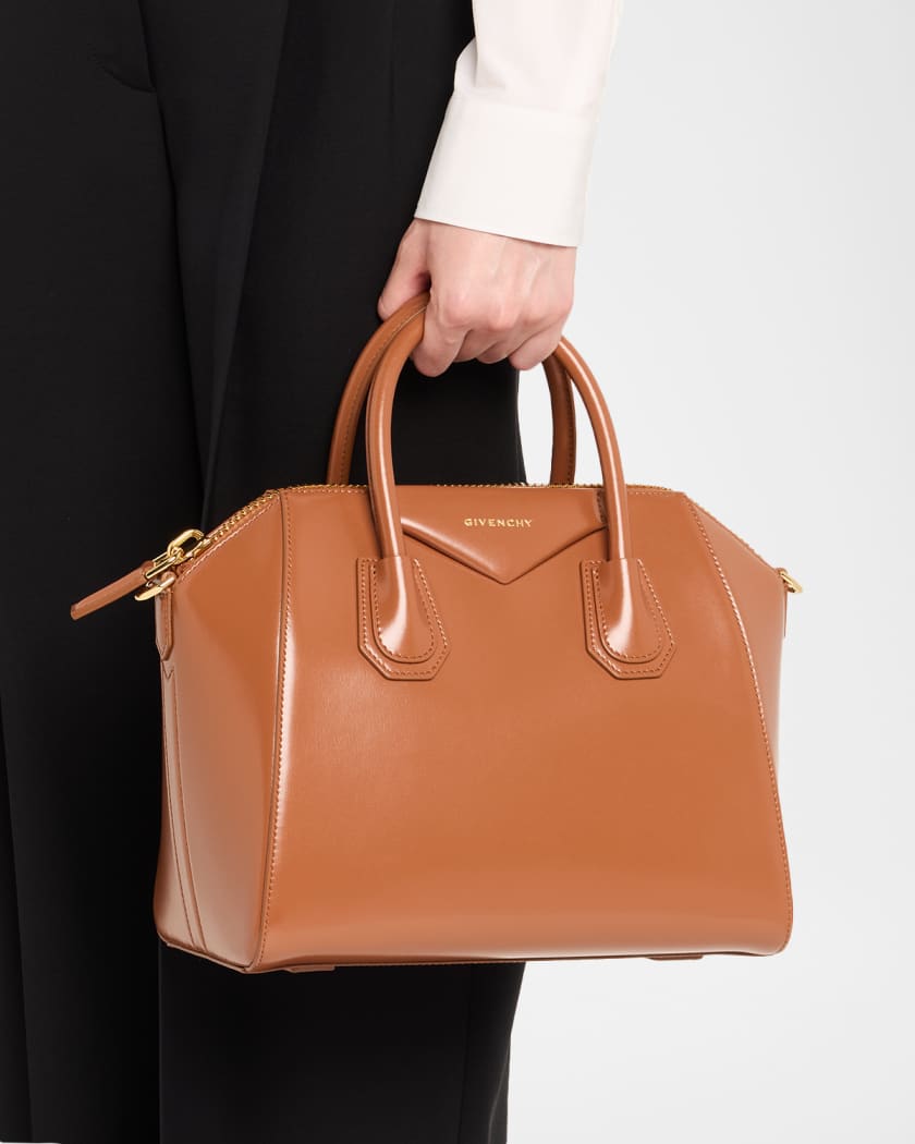 Antigona Small Top-Handle Bag in Box Leather