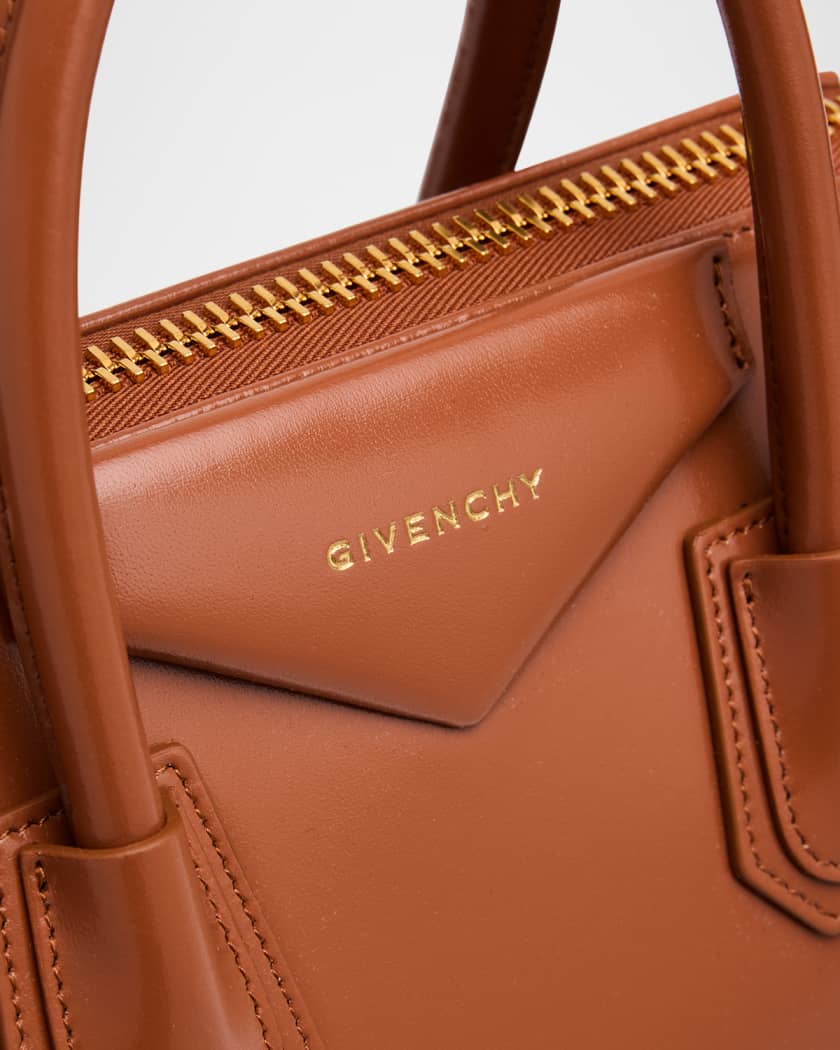 Antigona Small Top-Handle Bag in Box Leather