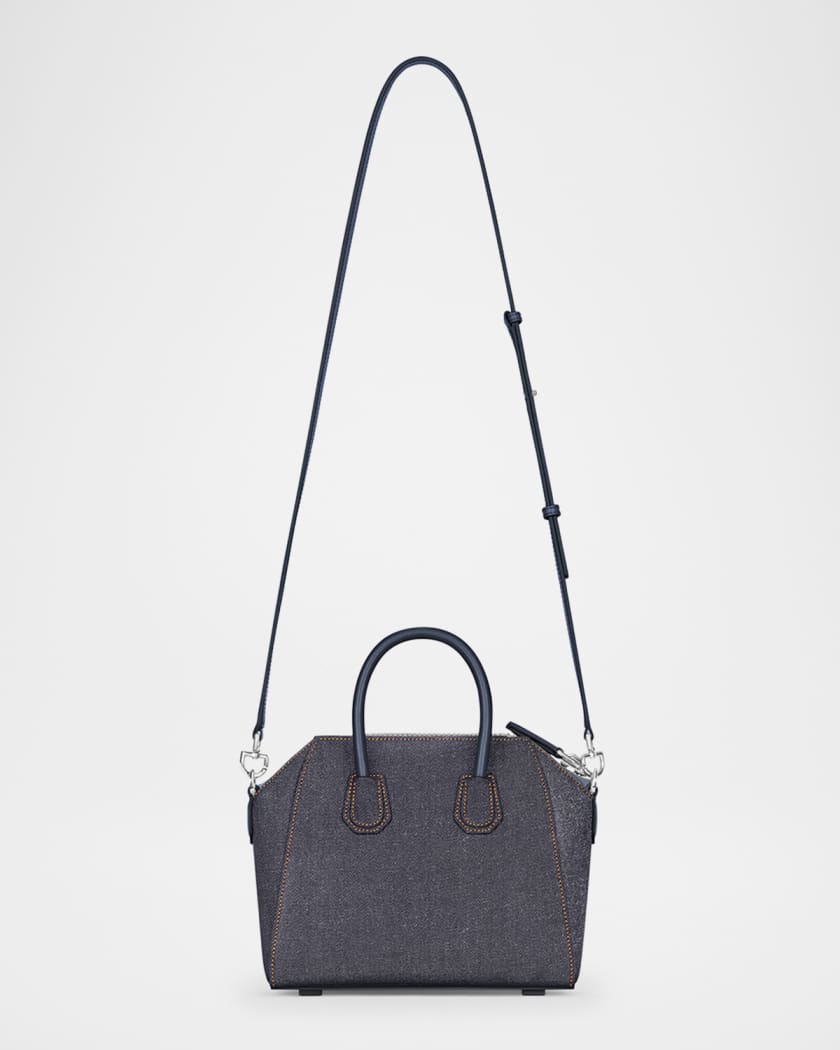 Antigona Mini Top-Handle Bag in Denim