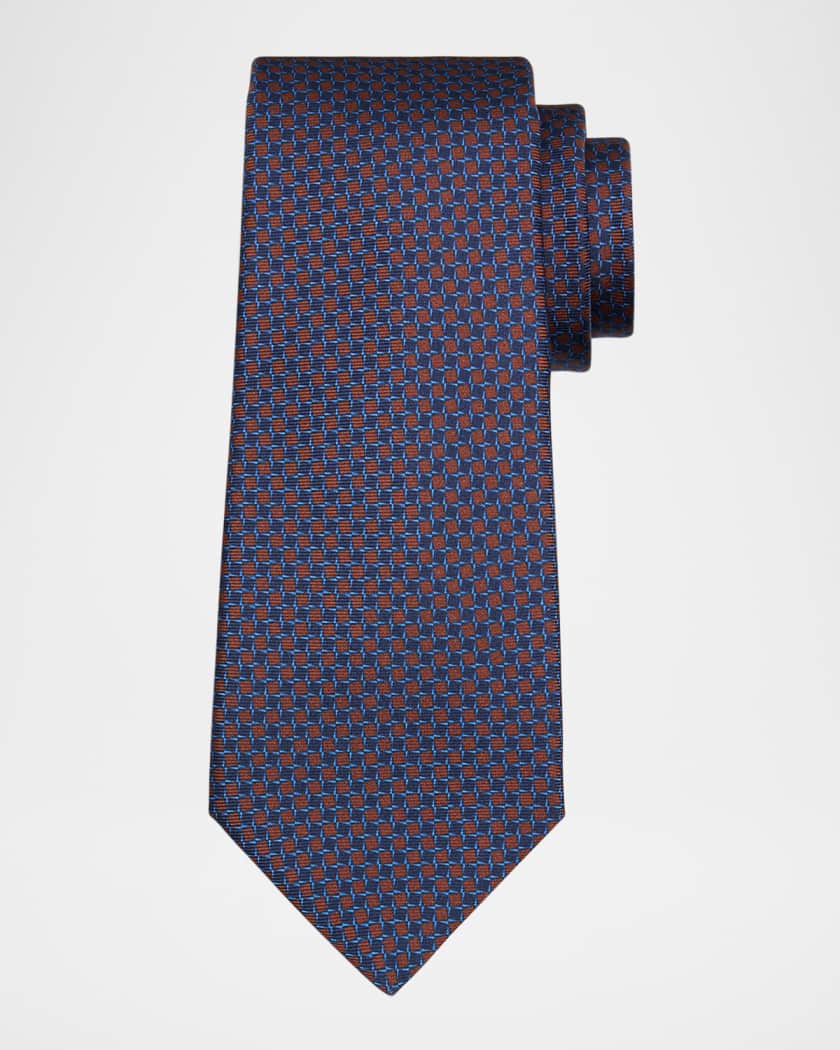 Kiton ネクタイ Kiton Men's Silk Small Square Seven-Fold Tie | Neiman Marcus