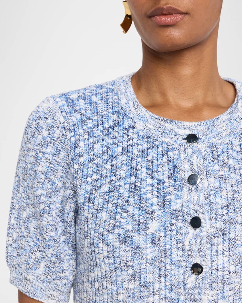 Christy Cropped Short-Sleeve Cardigan