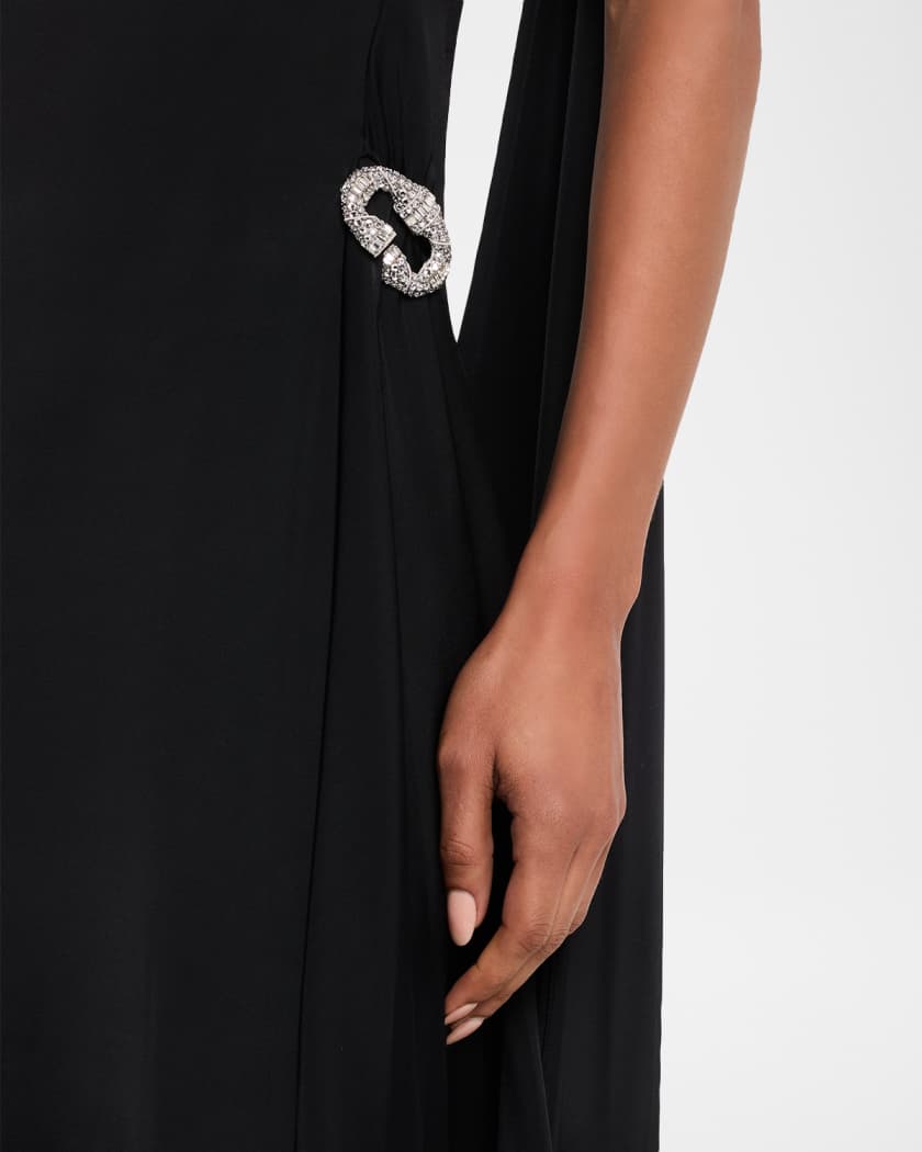 Victoria Beckham Sleeveless Twisted Drape Backless Midi