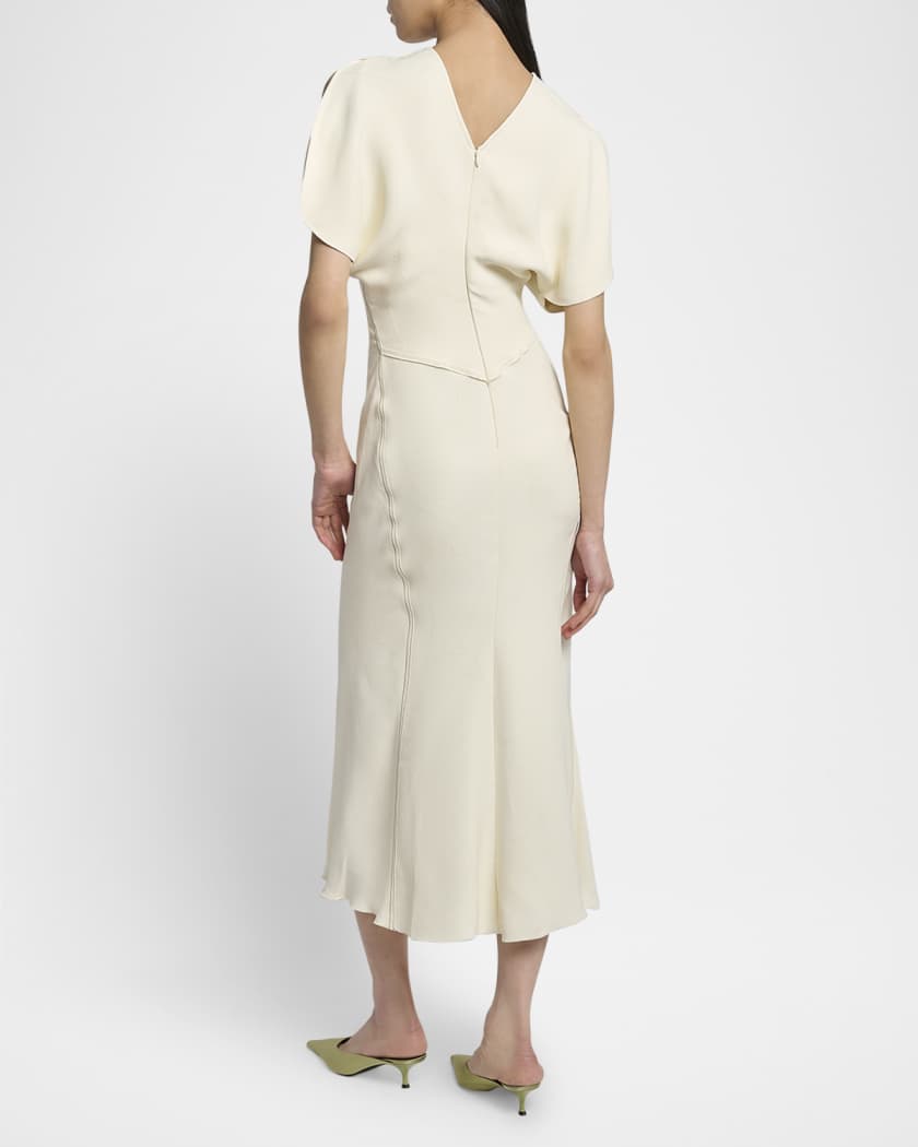 Gathered Waist Midi Dress