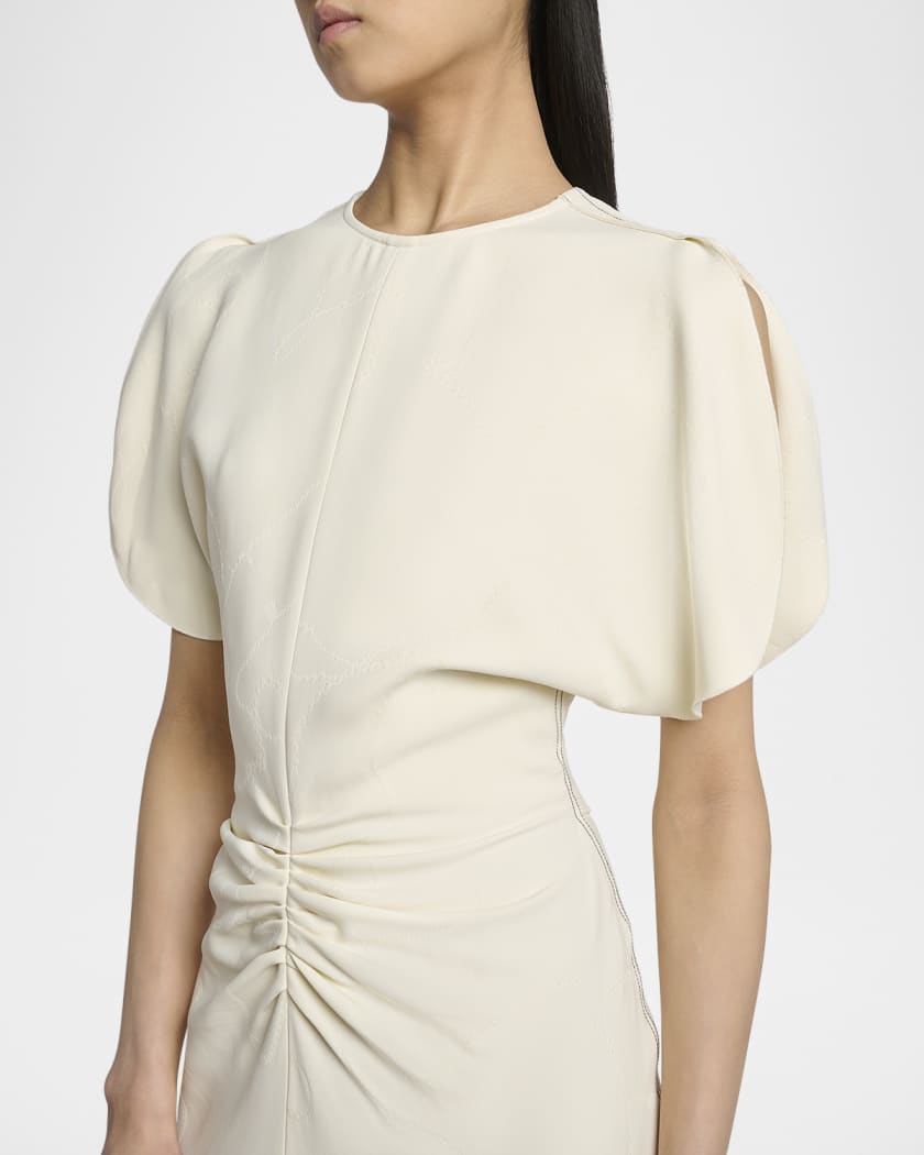 Gathered Waist Midi Dress