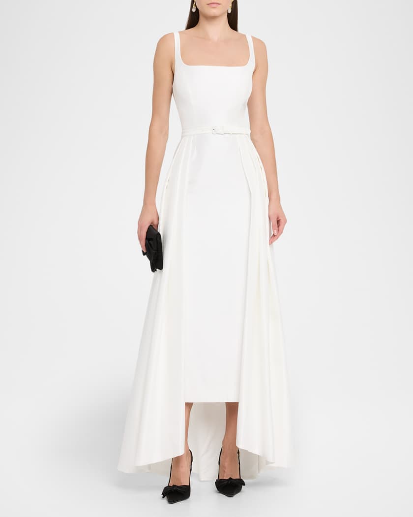 Isaline Convertible Square-Neck Midi Dress