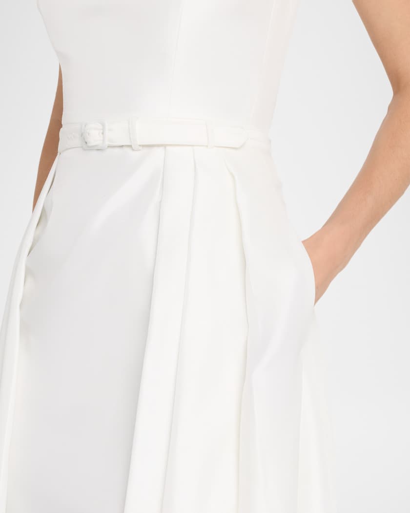 Isaline Convertible Square-Neck Midi Dress
