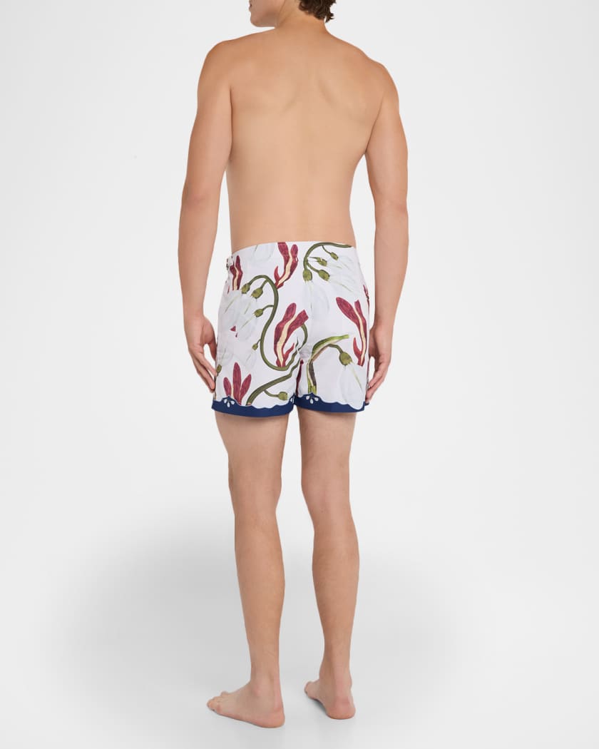 Orlebar Brown Men's Setter Orchis Print Swim Shorts, 4.5