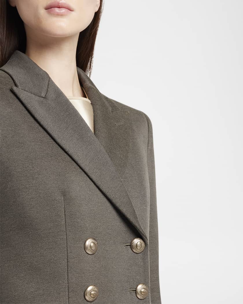 Giorgio Armani Silk Cotton Double-Breasted Blazer | Neiman
