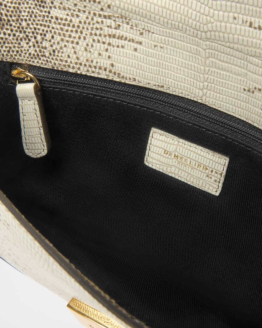 Vancouver Lizard-Embossed Leather Clutch Bag