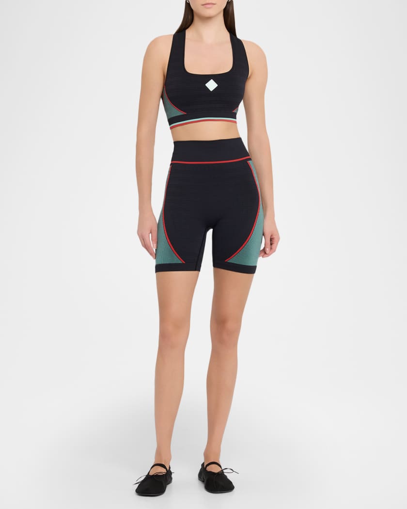 Check Jacquard Seamless Sports Bra