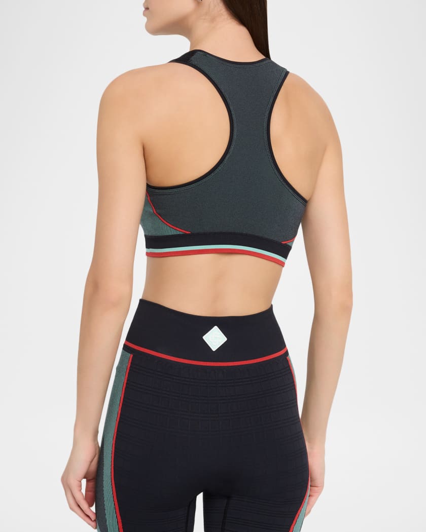 Check Jacquard Seamless Sports Bra