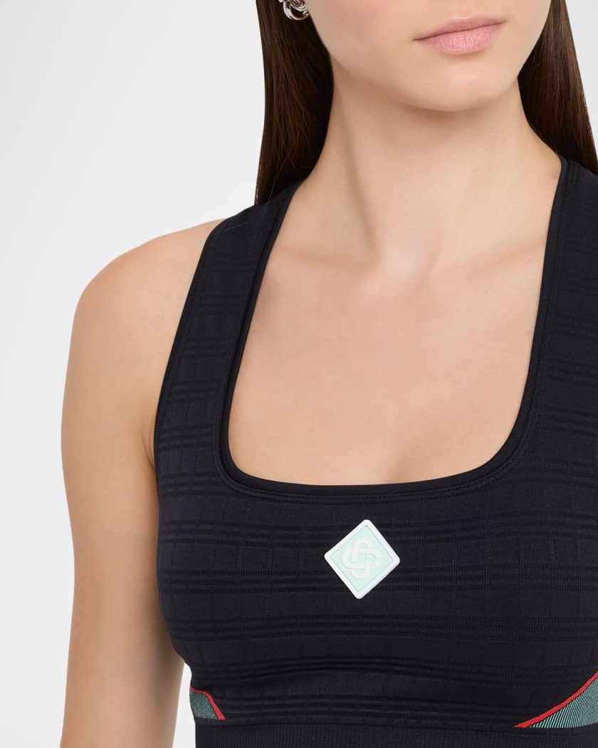 Check Jacquard Seamless Sports Bra