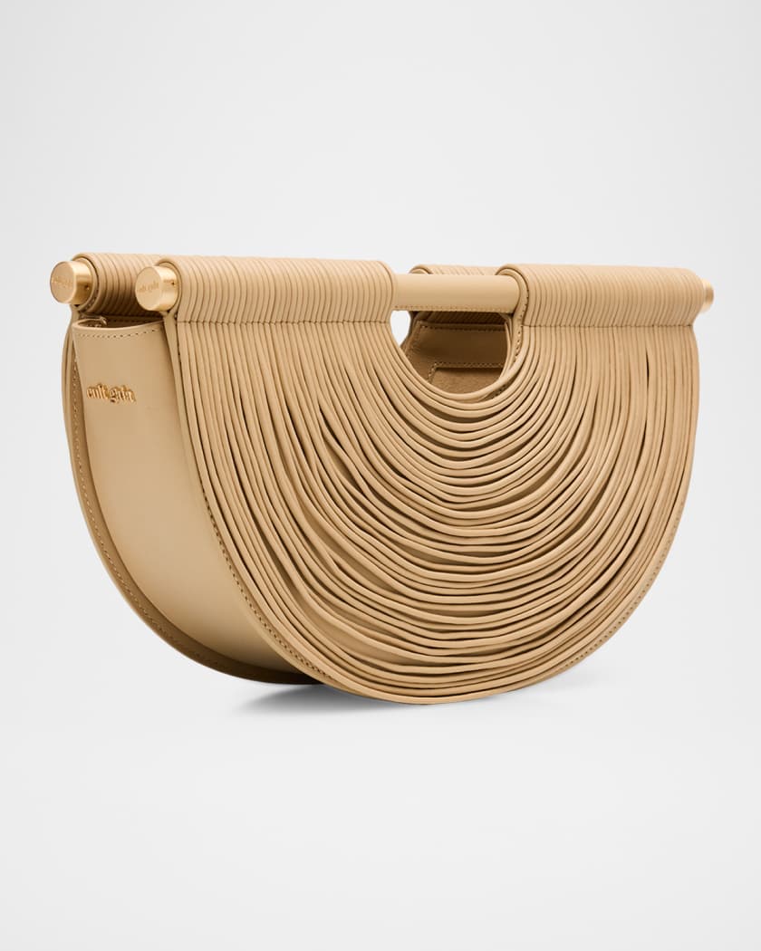 Lou Draped Leather Clutch Bag