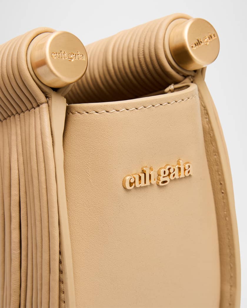 Lou Draped Leather Clutch Bag