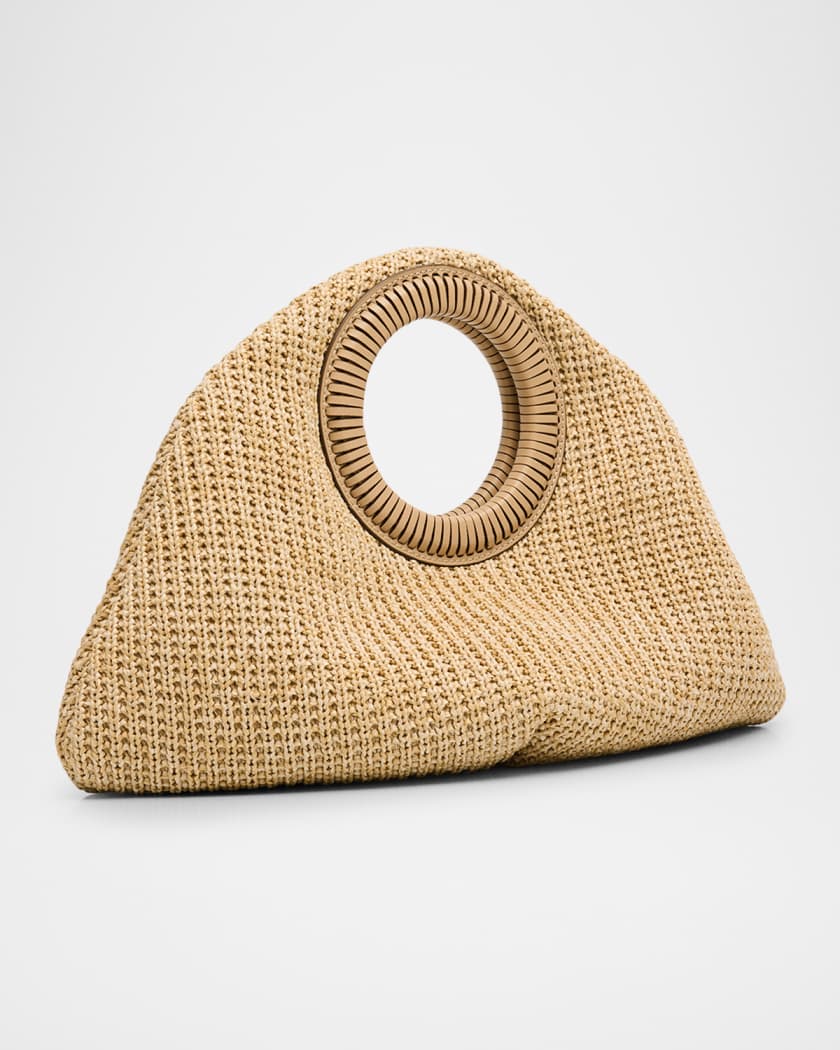 Thais Woven Top-Handle Bag