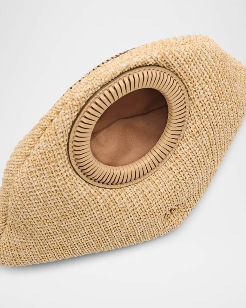 Thais Woven Top-Handle Bag