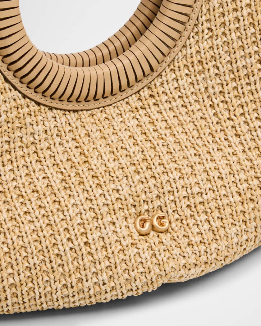 Thais Woven Top-Handle Bag