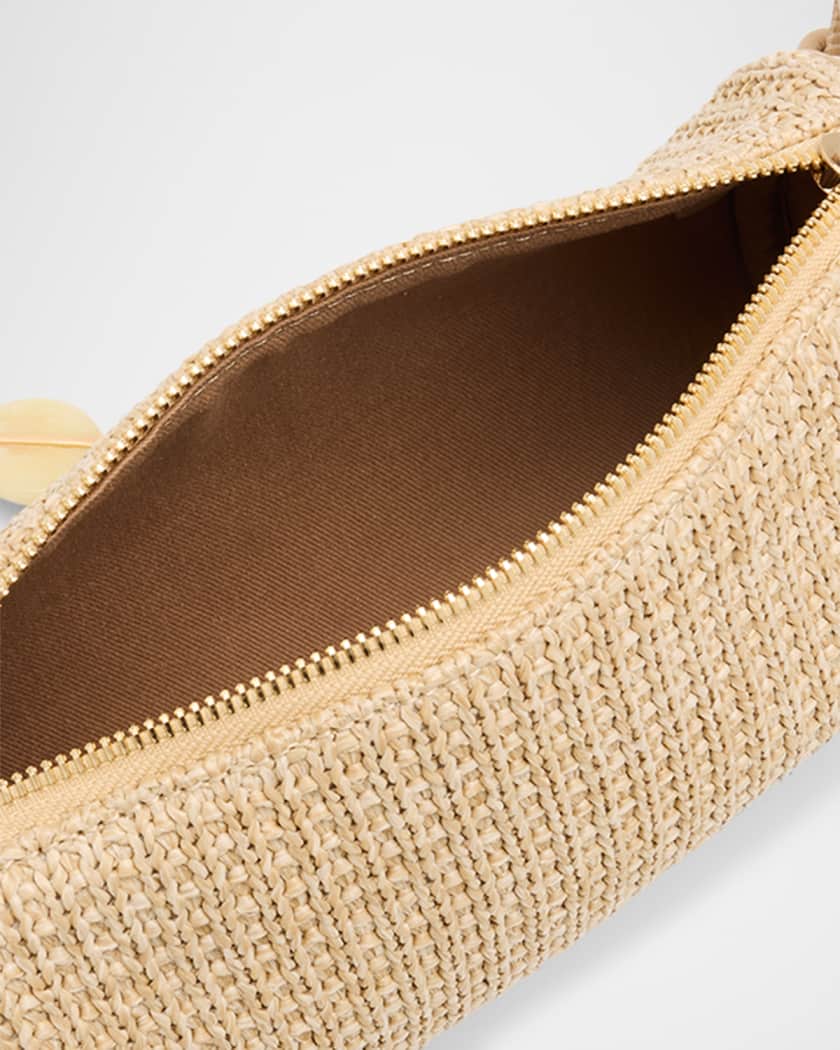 Zozina Stone-Embellished Raffia Shoulder Bag