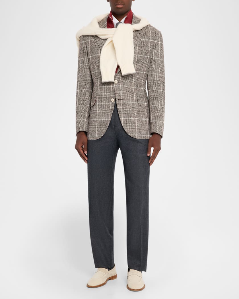Brunello Cucinelli Men's Flannel Extended Waistband Double