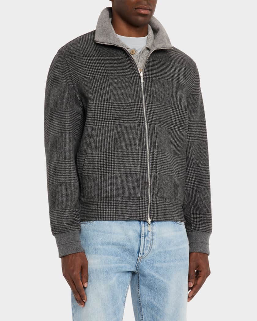 ジャケット BRUNELLO CUCINELLI Double cashmere and wool cloth bomber jac Authentic New $6995 Brunello Cucinelli Mens Cashmere