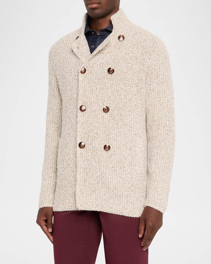 Brunello Cucinelli Men's Wool, Silk, and Cashmere Double