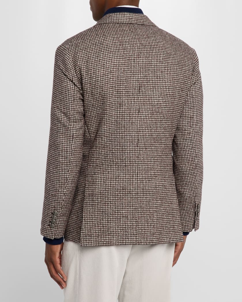 【関税＆送料込み】Brunello Cucinelli Pied De Poule Wool Pa Brunello Cucinelli Men's Enamel-Button Pied De Poule Sport