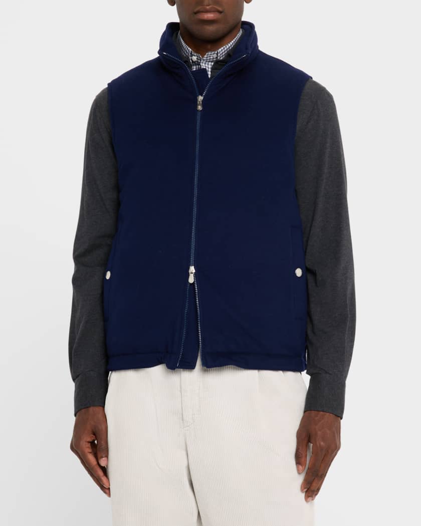 【関税&送料込】Brunello Cucinelli Vest Brunello Cucinelli Men's Wool Full-Zip Vest | Neiman Marcus