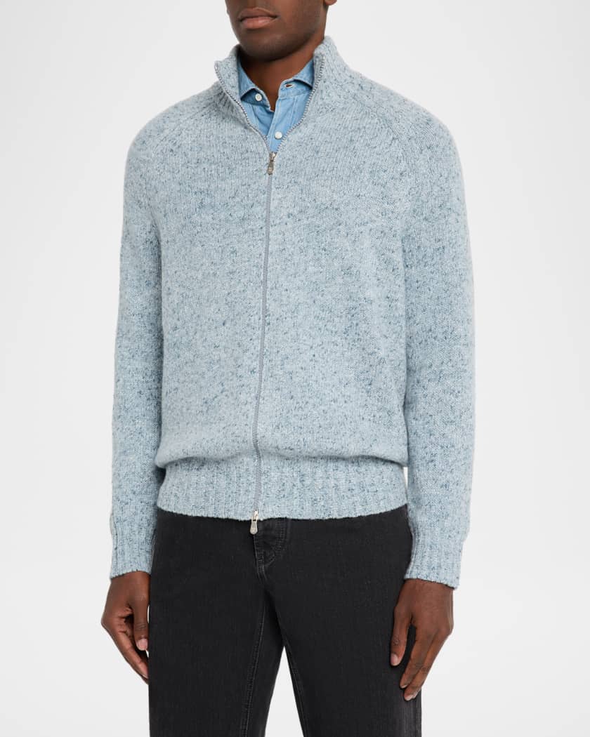 【送料&関税込】Brunello Cucinelli Zip Cardigan Cotton zip-up cardigan in white - Brunello Cucinelli | Mytheresa