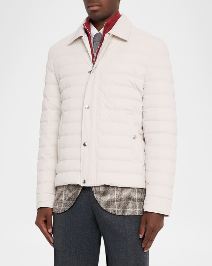 Men's Snap Front Quilted Milano Jacket