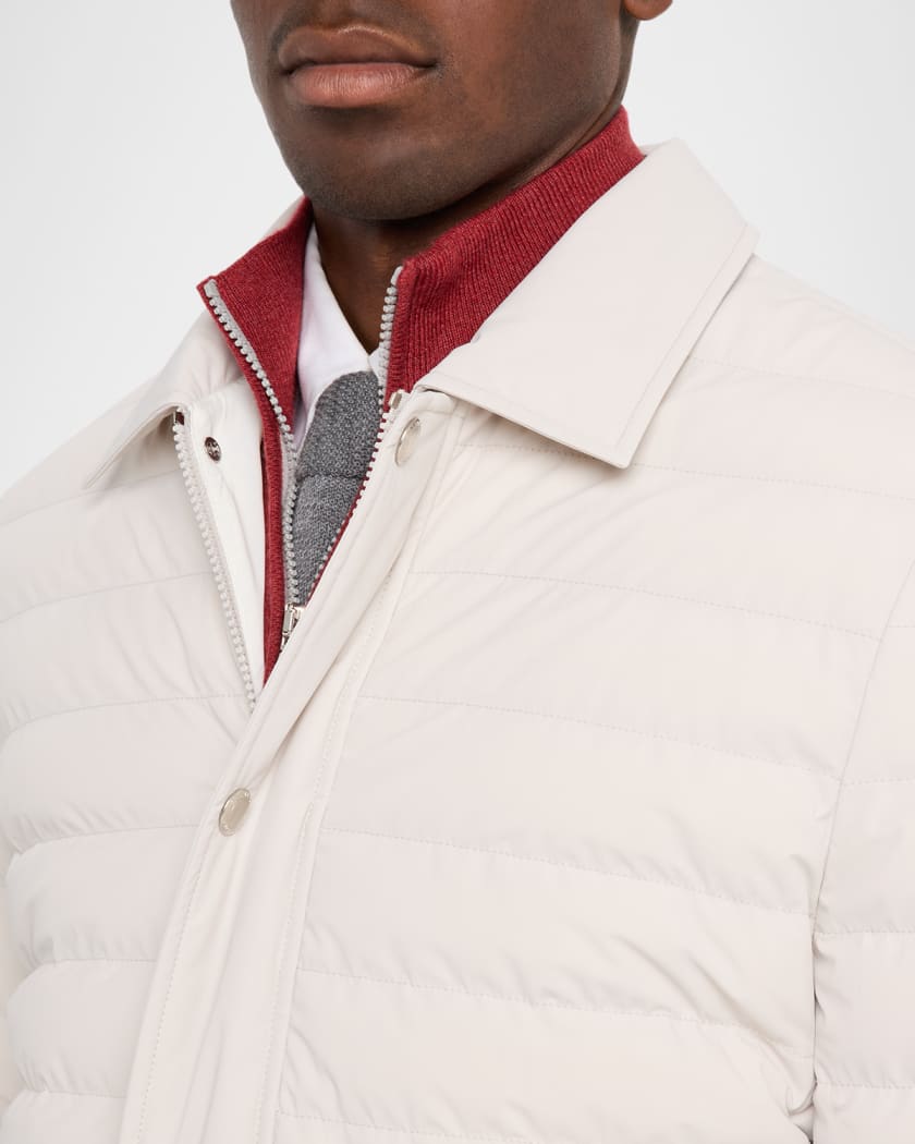 Men's Snap Front Quilted Milano Jacket