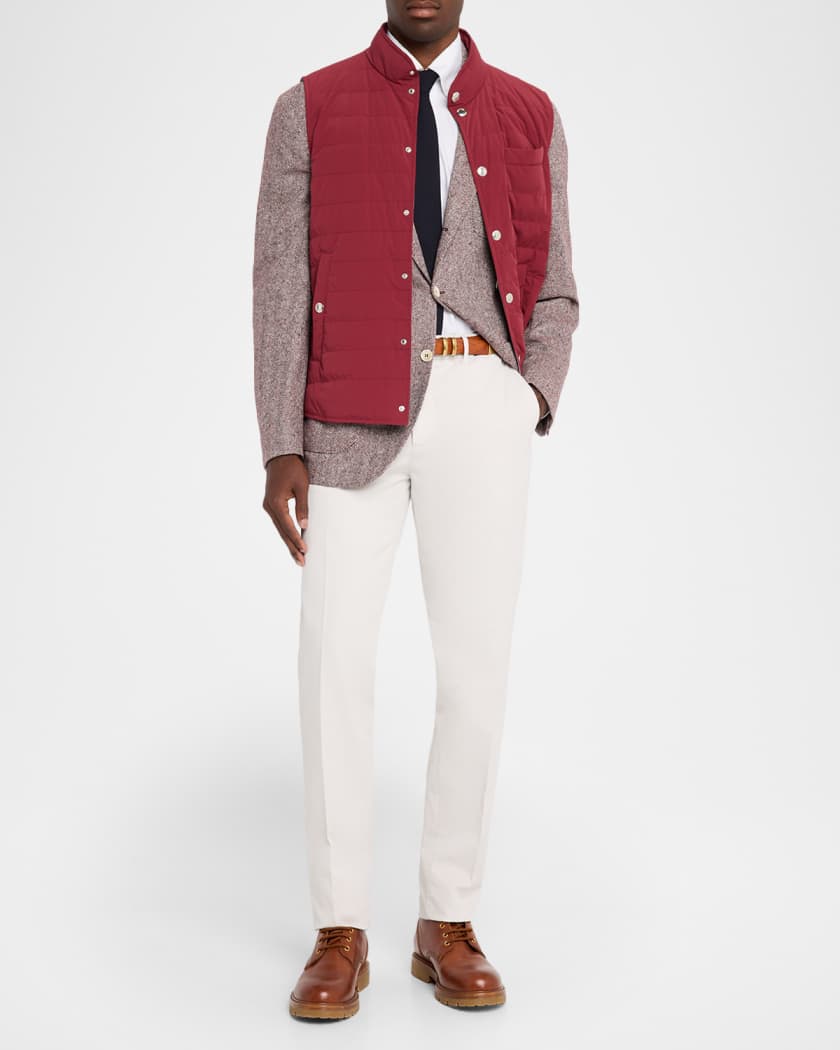 Brunello Cucinelli Men's Quilted Nylon Snap-Front Vest