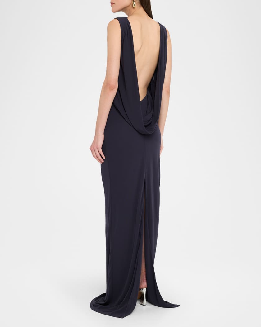 Basha Cowl-Back Gown