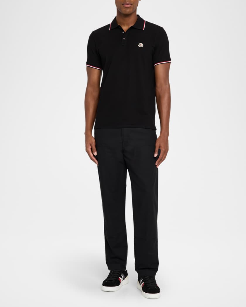 Men's Short Sleeve Polo with Contrast Sleeves