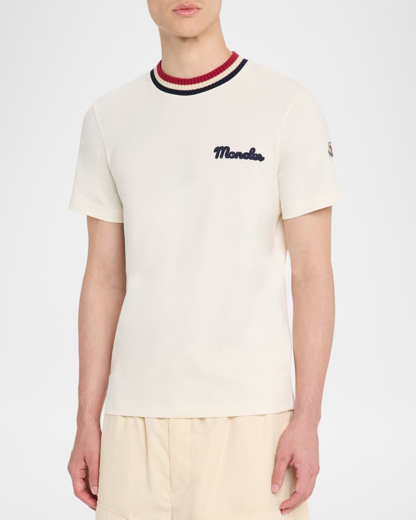 Men's Jersey Stripe-Ribbed Crewneck T-Shirt