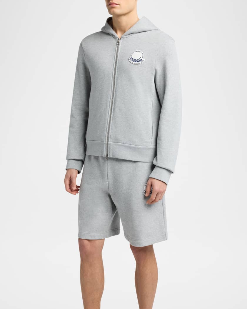 Men's Chenille-Logo Full-Zip Hoodie