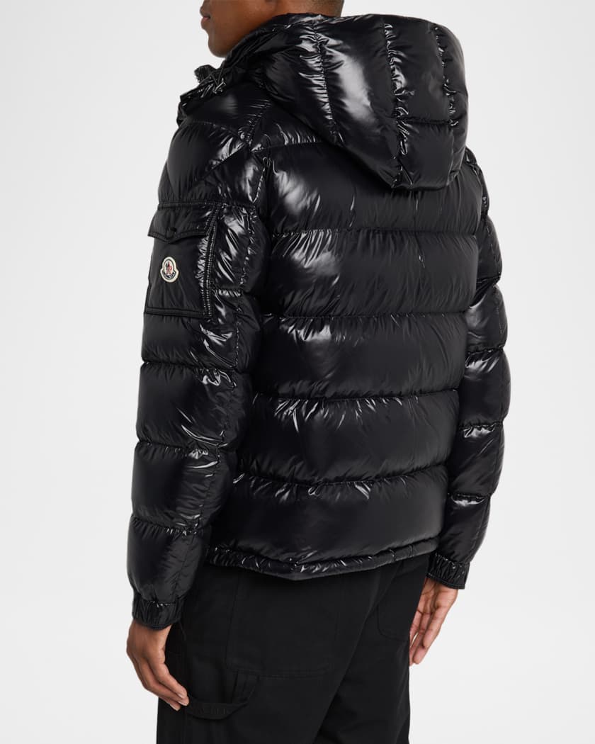 Moncler Men's Maya Hooded Short Down Puffer Jacket | Neiman