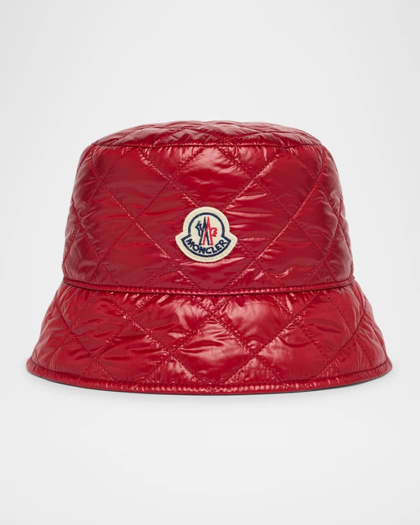 Moncler Quilted Logo Bucket Hat | Neiman Marcus Moncler Quilted Logo Bucket Hat | Neiman Marcus