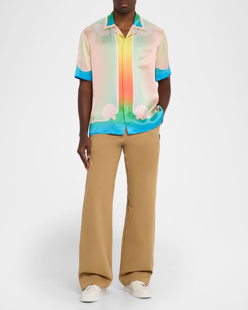 Men's Lucid Dreams Silk Short-Sleeve Shirt
