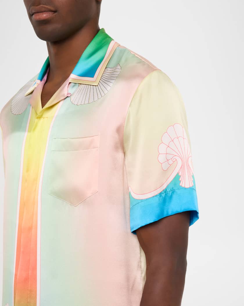 Men's Lucid Dreams Silk Short-Sleeve Shirt