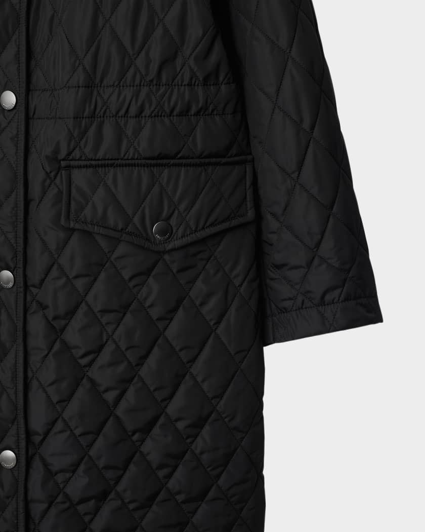 Hillgate Quilted Long Hooded Jacket