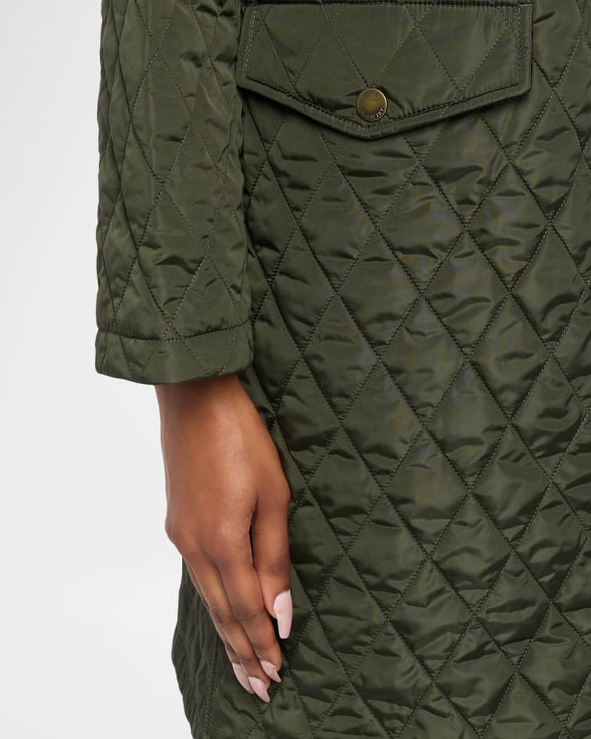 Hillgate Quilted Long Hooded Jacket