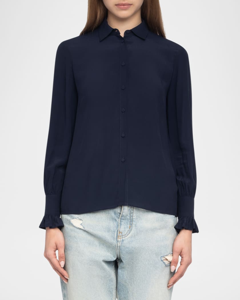 Zadig & Voltaire Thely Button-Front Shirt | Neiman Marcus