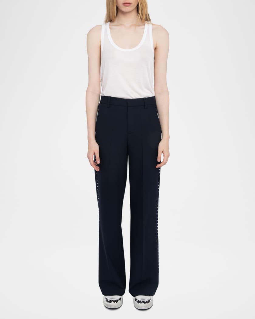 Zadig & Voltaire Panol Tailored Strass Trousers | Neiman Marcus