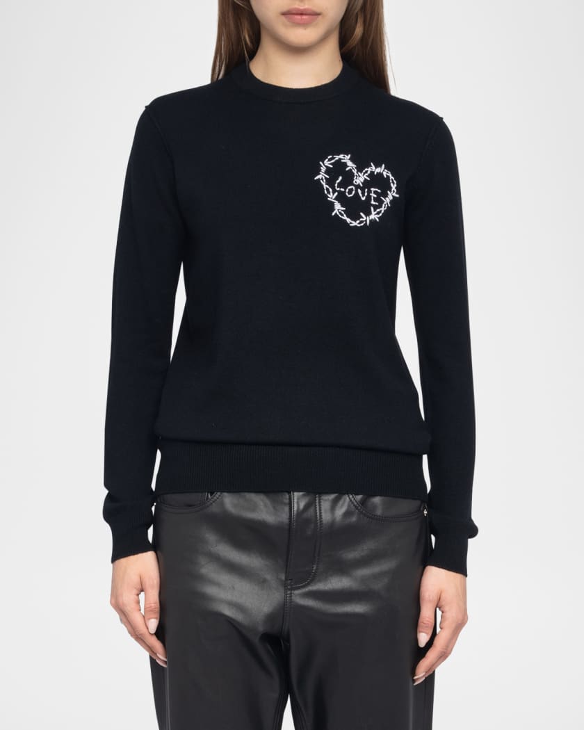 Kendy Heart Embroidered Sweater