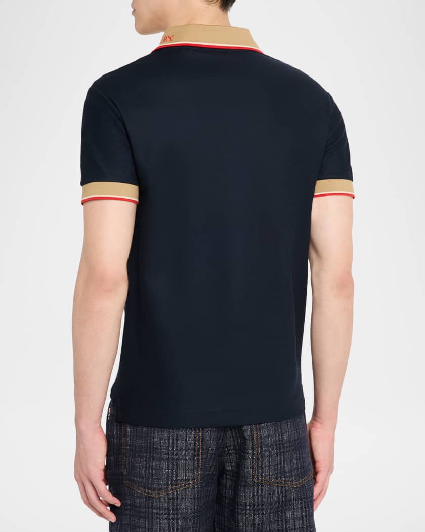 Men's Cotton Logo-Collar Polo Shirt