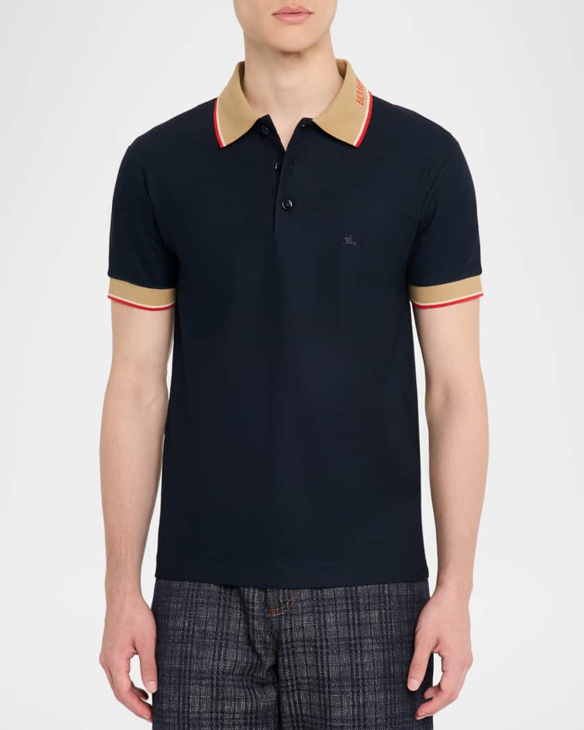 Men's Cotton Logo-Collar Polo Shirt